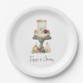 Personalisierter Fall Layer Cake Pappteller (Vorderseite)