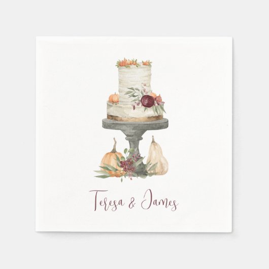 Personalisierter Fall Layer Cake Serviette (Vorderseite)