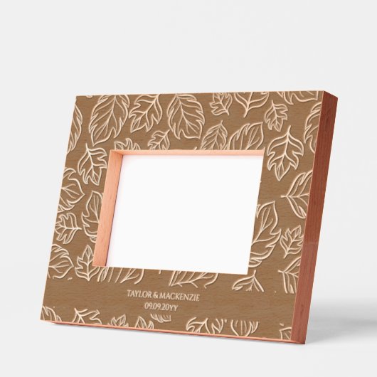 Personalisierter Fall Leaf Gemustert Geätzte Rahmen (Links)