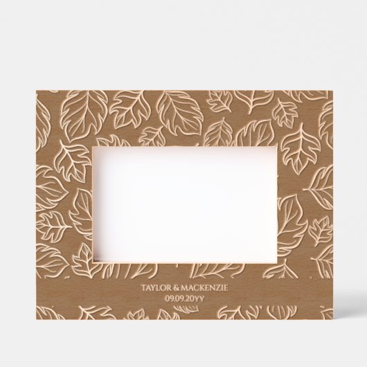 Personalisierter Fall Leaf Gemustert Geätzte Rahmen (Vorderseite)