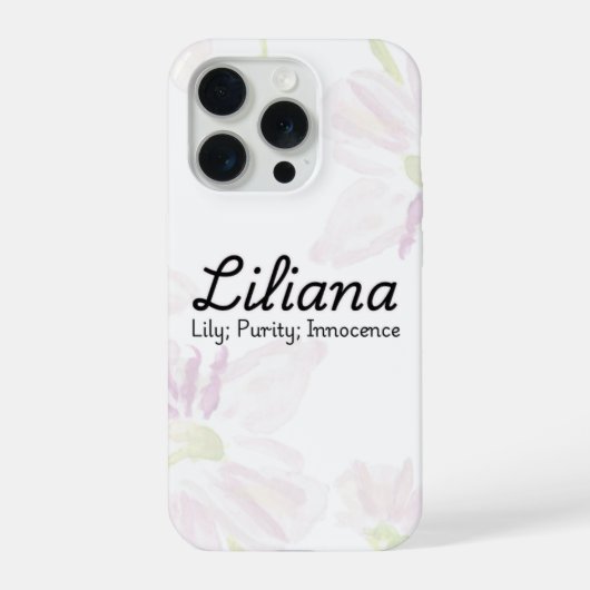 Personalisierter Fall Liliana Phone iPhone Hülle (Rückseite)