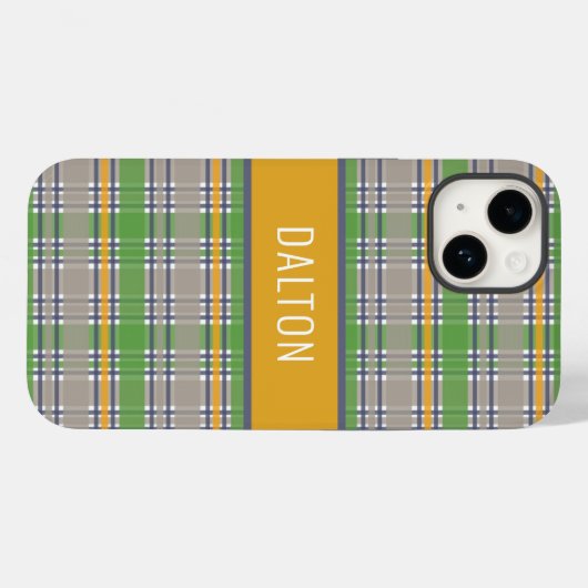 Personalisierter Fall Madras Kariert Phone Case-Mate iPhone Hülle (Rückseite (Horizontal))