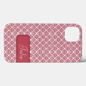 Personalisierter Fall Red Damask iPad Case-Mate iPhone Hülle (Rückseite (Horizontal))
