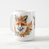 Personalisierter Fall Thema Niedliche Fox-Blume Ge Kaffeetasse (Vorderseite Links)