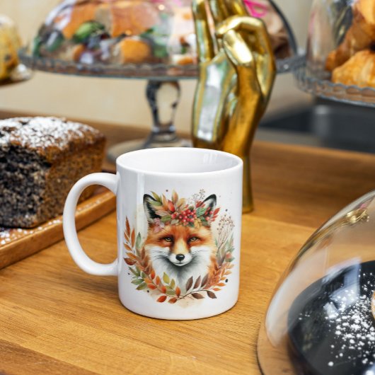 Personalisierter Fall Thema Niedliche Fox-Blume Ge Kaffeetasse