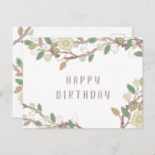 Personalisierter Fall Tree Branch Happy Birthday P Postkarte (Vorne/Hinten)