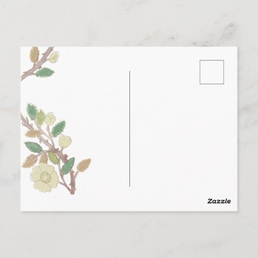 Personalisierter Fall Tree Branch Happy Birthday P Postkarte (Rückseite)