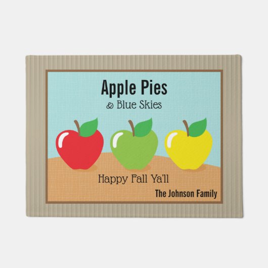 Personalisierter Fall von bunten Äpfeln Fußmatte (Vorderseite)