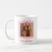 Personalisierter Familien-Foto-Frohe-Weihnachten-T Kaffeetasse (Links)