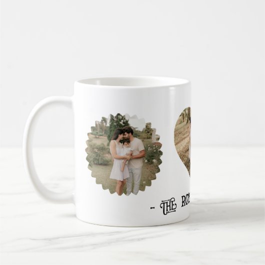 Personalisierter Familien-Fotobecher Kaffeetasse (Links)