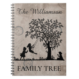 Personalisierter Familien-Stammbaum Vintage Geneal Notizblock