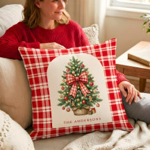 Personalisierter Familien-Weihnachtsbaum Roter Gin