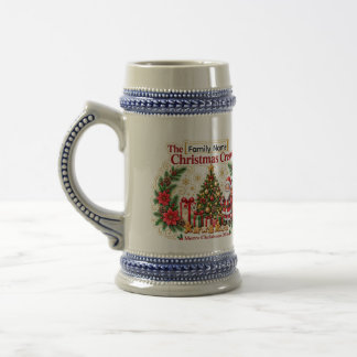 Personalisierter Familien-Weihnachtsbierkrug Bierglas