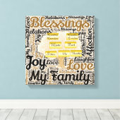 Personalisierter Familienbaum mit Namen Leinwanddruck (Insitu (Holzboden))