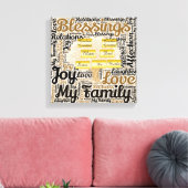 Personalisierter Familienbaum mit Namen Leinwanddruck (Insitu (Wohnzimmer))