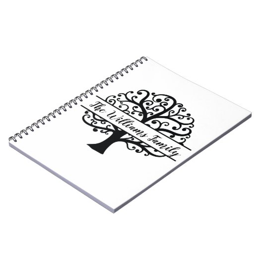 Personalisierter Familienbaum Notizblock (Linke Seite)