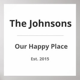 Personalisierter Familienbecher – Benutzerdefinier Poster