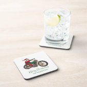 Personalisierter Familienfahrer Weihnachten Getränkeuntersetzer (Rechte Seite)