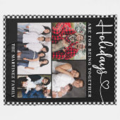 Personalisierter Familienfoto Collage Urlaub Fleecedecke (Vorderseite (Horizontal))