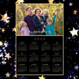 Personalisierter Familienfoto-Jahreskalender 2026 Poster