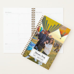 Personalisierter Familienfoto-Monats- und Wochenpl Planer