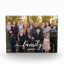 Personalisierter Familienfoto-Text-Schrift-Photo-B