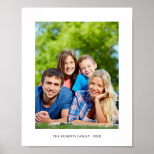 Personalisierter Familienfoto- und Namensdruck Poster