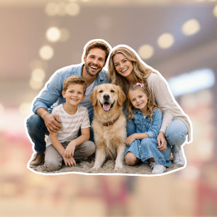 Personalisierter Familienfoto-Vinyl-Aufkleber nach Aufkleber
