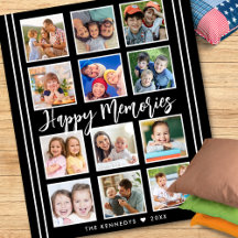 Personalisierter Familienname 12 Schwarz-Foto-Coll