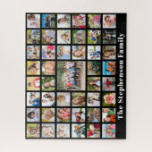 Personalisierter Familienname 45 Schwarz Puzzle (Vertikal)