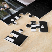 Personalisierter Familienname 45 Schwarz Puzzle (Seite)