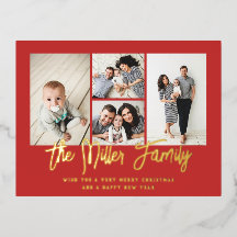 Personalisierter Familienname 4 FotoCollage