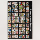 Personalisierter Familienname 57 FotoCollage Puzzle (Vertikal)