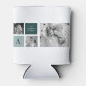 Personalisierter Familienname Collage Foto Geschen Dosenkühler (Vorderseite)