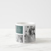 Personalisierter Familienname Collage Foto Geschen Espressotasse (Vorderseite)