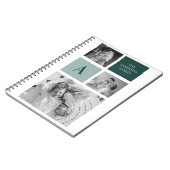 Personalisierter Familienname Collage Foto Geschen Notizblock (Linke Seite)