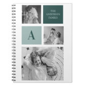 Personalisierter Familienname Collage Foto Geschen Notizblock (Vorderseite)