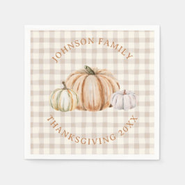 Personalisierter Familienname Dankbar Neutral Ging Serviette