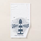 Personalisierter Familienname des Light House Badhandtuch Set (Handtuch)