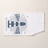 Personalisierter Familienname des Light House Badhandtuch Set (Handtuch)