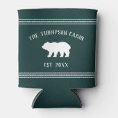 Personalisierter Familienname des rustikalen Bären Dosenkühler (Vorderseite)