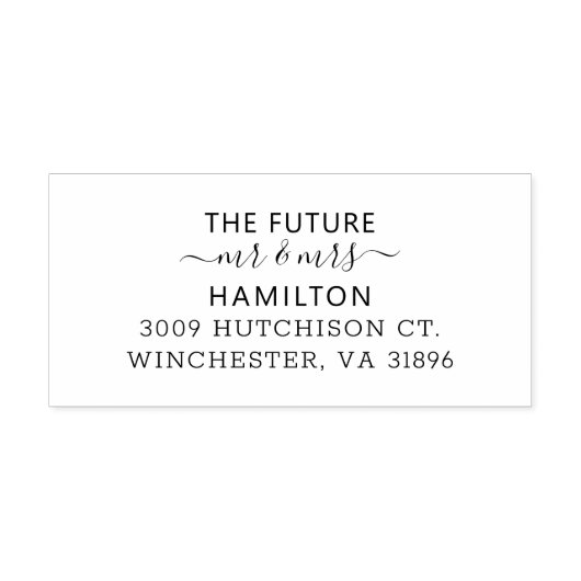 Personalisierter Familienname Elegantes Skript Permastempel (Design)