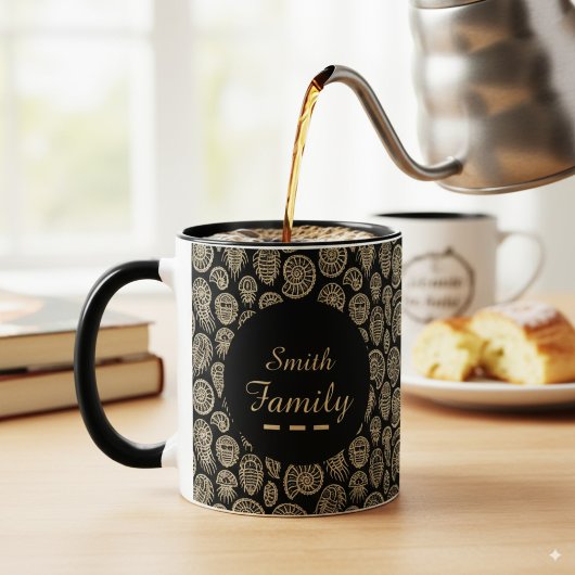 personalisierter Familienname Fossil Tasse
