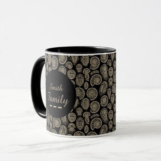 personalisierter Familienname Fossil Tasse (Vorderseite Links)