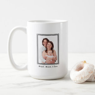 Personalisierter Familienname Foto Modern Kaffeetasse