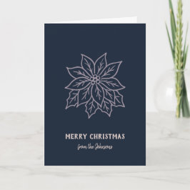 Personalisierter Familienname Frohe Weihnachten Bl Karte