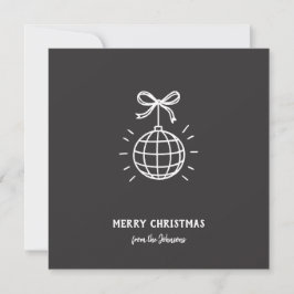 Personalisierter Familienname Frohe Weihnachten Karte