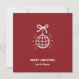 Personalisierter Familienname Frohe Weihnachten Karte