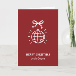 Personalisierter Familienname Frohe Weihnachten Karte