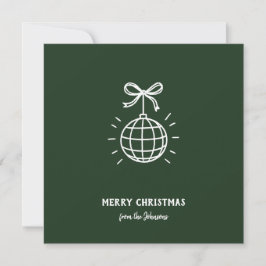 Personalisierter Familienname Frohe Weihnachten Karte